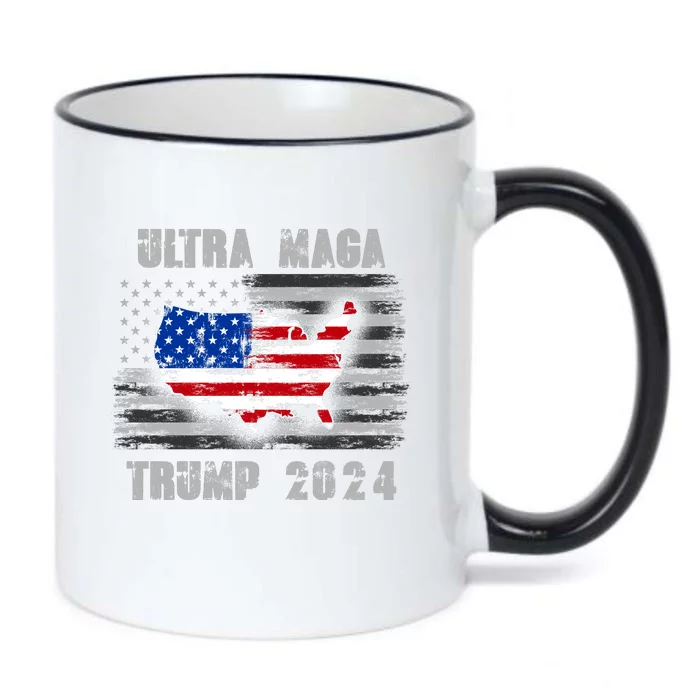 Ultra MAGA Betsy USA Flag Trump 2024 Anti Biden Black Color Changing Mug