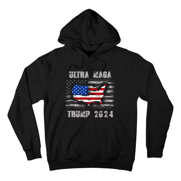 Ultra MAGA Betsy USA Flag Trump 2024 Anti Biden Hoodie