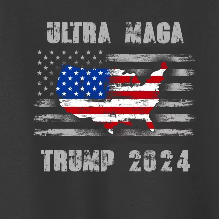 Ultra MAGA Betsy USA Flag Trump 2024 Anti Biden Toddler T-Shirt