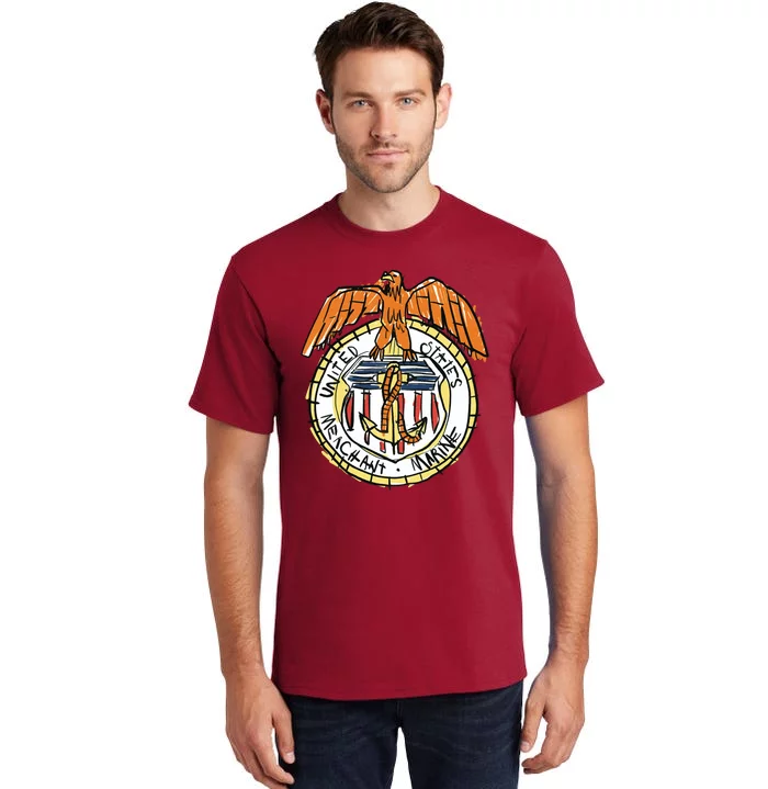 USA Marine Badge Doodle Tall T-Shirt