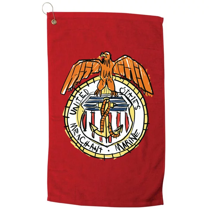 USA Marine Badge Doodle Platinum Collection Golf Towel