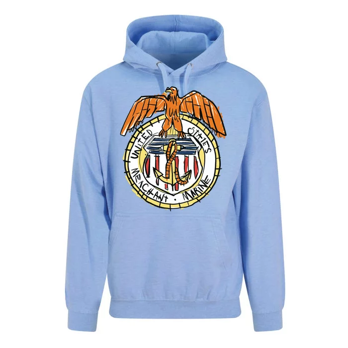 USA Marine Badge Doodle Unisex Surf Hoodie