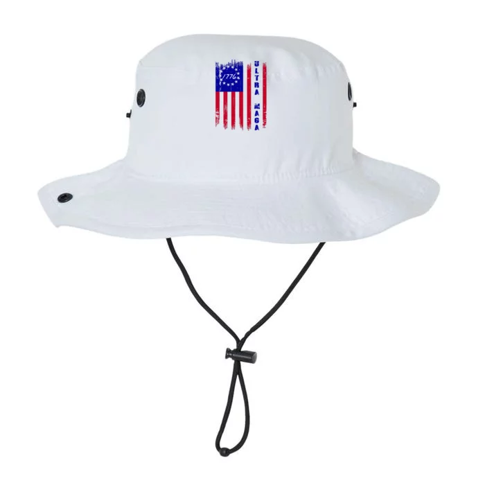 Ultra MAGA Betsy Ross USA Flag Trump 2024 Anti Biden Legacy Cool Fit Booney Bucket Hat