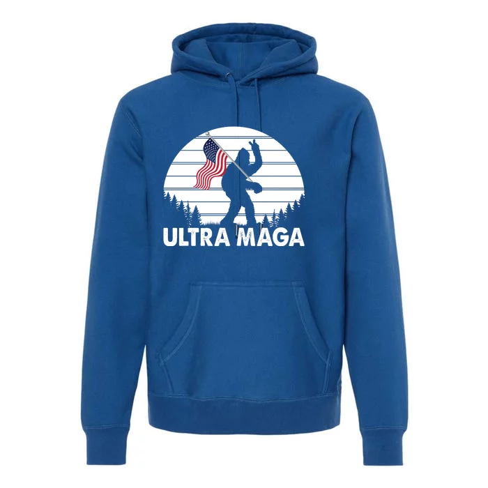 Ultra Maga Big Foot Sasquatch Premium Hoodie