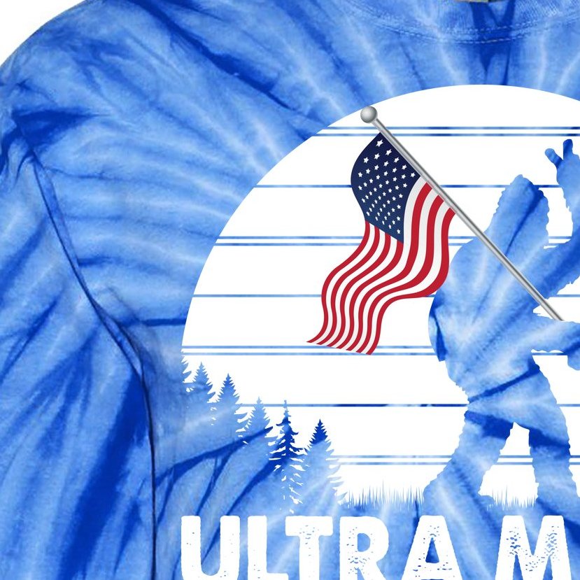 Ultra Maga Big Foot Sasquatch Tie-Dye Long Sleeve Shirt