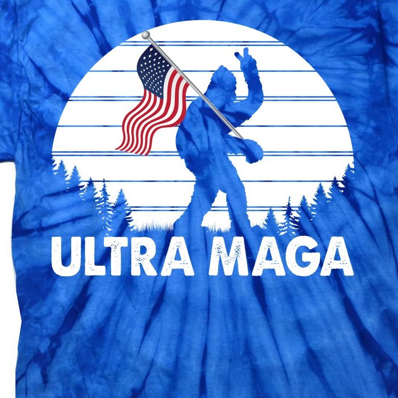 Ultra Maga Big Foot Sasquatch Tie-Dye T-Shirt