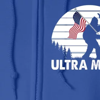 Ultra Maga Big Foot Sasquatch Full Zip Hoodie