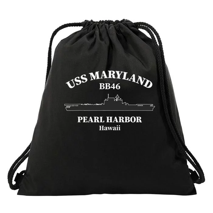 Uss Maryland Battleship Pearl Harbor Memorial Day Drawstring Bag