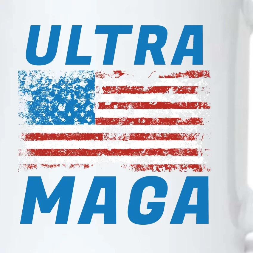 Ultra MAGA Bold United States Of America USA Flag Black Color Changing Mug