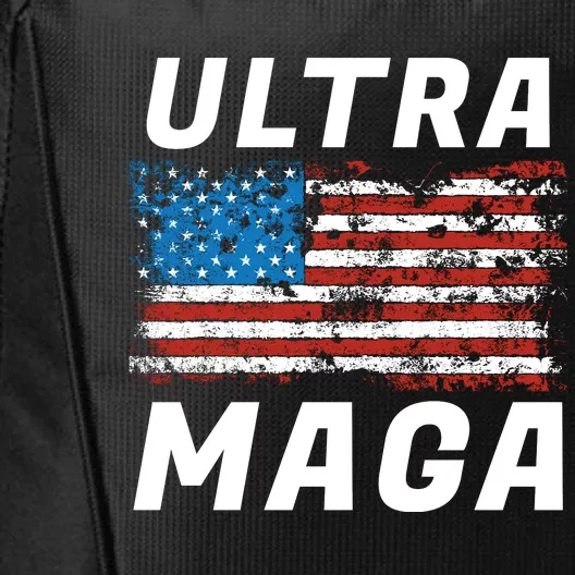 Ultra MAGA Bold United States Of America USA Flag City Backpack