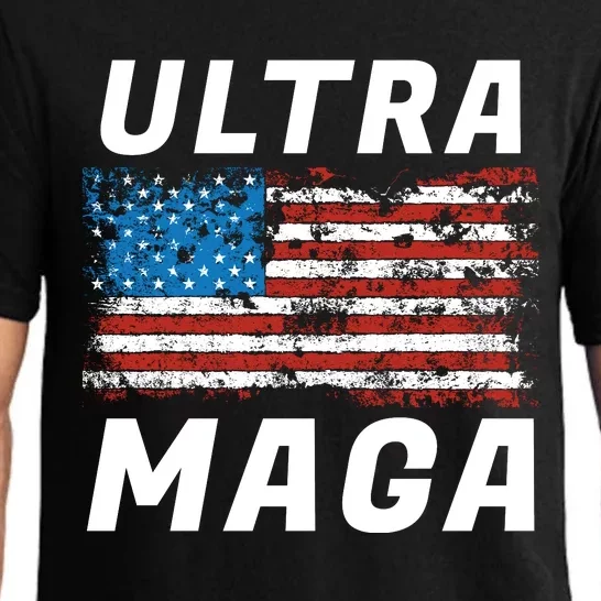 Ultra MAGA Bold United States Of America USA Flag Pajama Set