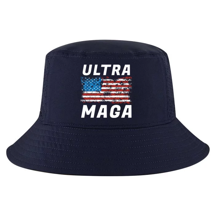 Ultra MAGA Bold United States Of America USA Flag Cool Comfort Performance Bucket Hat