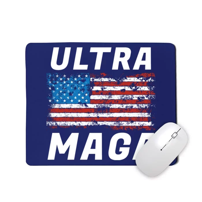 Ultra MAGA Bold United States Of America USA Flag Mousepad