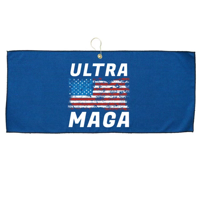 Ultra MAGA Bold United States Of America USA Flag Large Microfiber Waffle Golf Towel