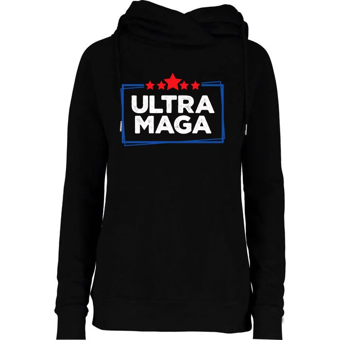 Ultra Maga Bold Graphic Womens Funnel Neck Pullover Hood