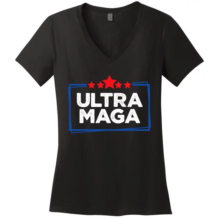 Ultra Maga Bold Graphic Women's V-Neck T-Shirt