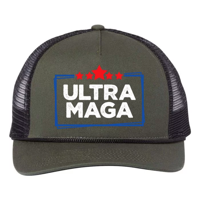 Ultra Maga Bold Graphic Retro Rope Trucker Hat Cap