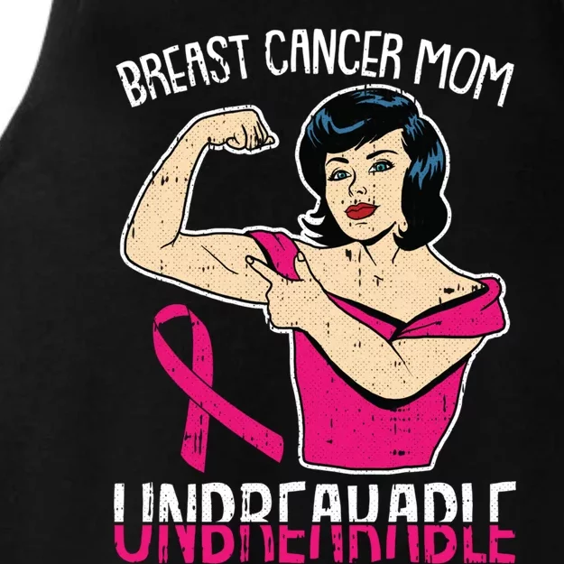 Unbreakable Mom Breast Cancer Awareness Warrior Fighter Mama Funny Gift Ladies Tri-Blend Wicking Tank