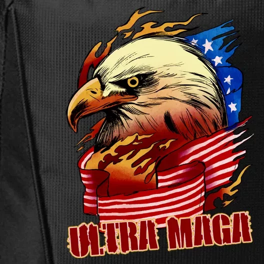 Ultra MAGA Bald Eagle Anti Biden Trump 2024 USA America City Backpack