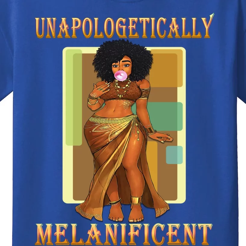 Unapologetically Melanificent Black Magic Afro Latina Meaningful Gift Kids T-Shirt