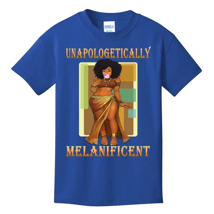 Unapologetically Melanificent Black Magic Afro Latina Meaningful Gift Kids T-Shirt