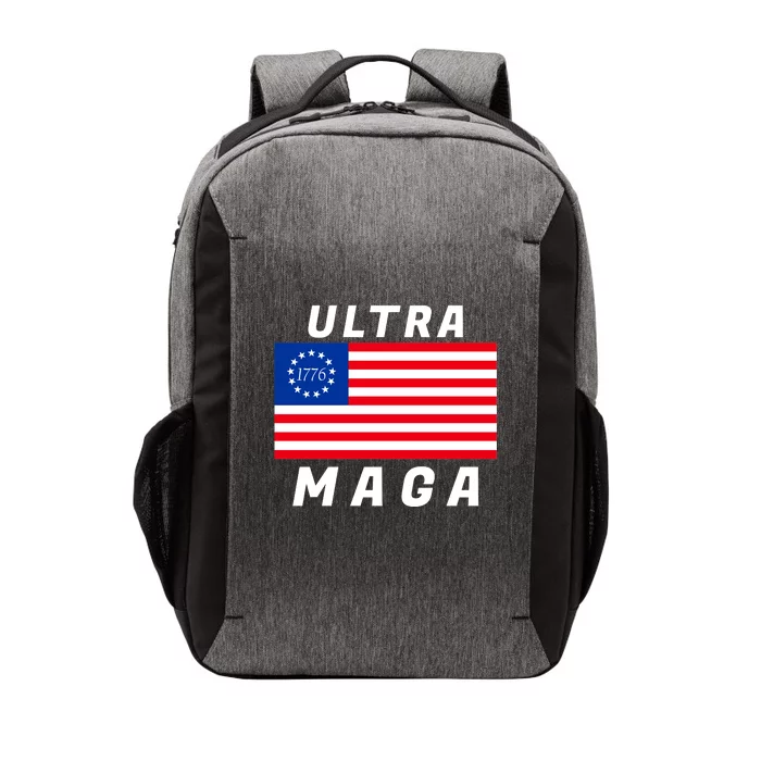 Ultra MAGA Betsy Ross 1776 Flag Trump 2024 Anti Biden Vector Backpack