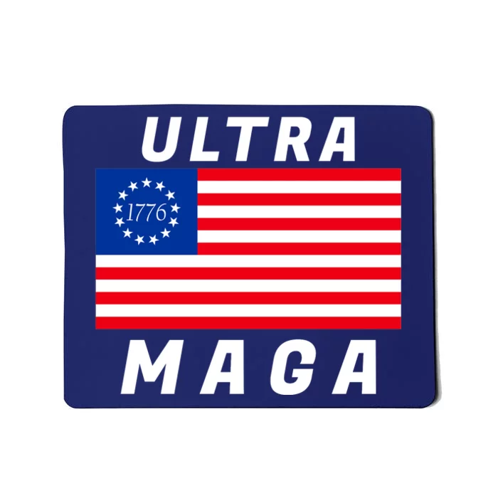 Ultra MAGA Betsy Ross 1776 Flag Trump 2024 Anti Biden Mousepad