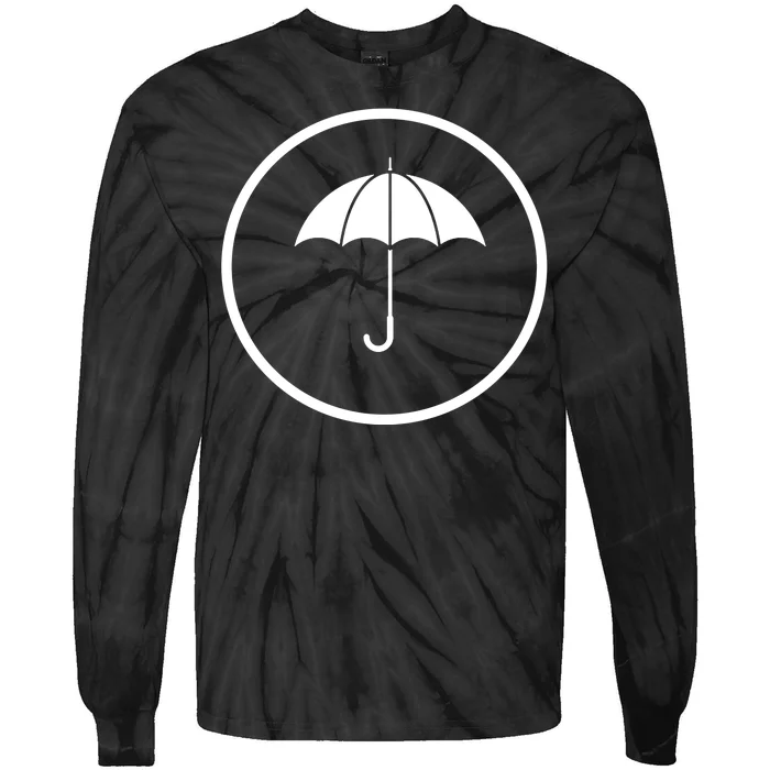 Umbrella Simple Emblem Tie-Dye Long Sleeve Shirt