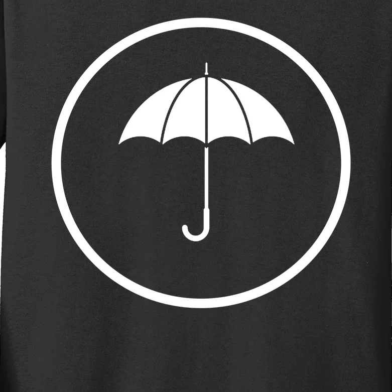 Umbrella Simple Emblem Kids Long Sleeve Shirt