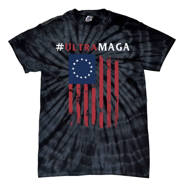 Ultra MAGA Conservative Anti Biden Republican Tie-Dye T-Shirt