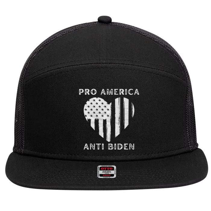 Utra MAGA Conservtive Anti Biden Fourth Of July 7 Panel Mesh Trucker Snapback Hat