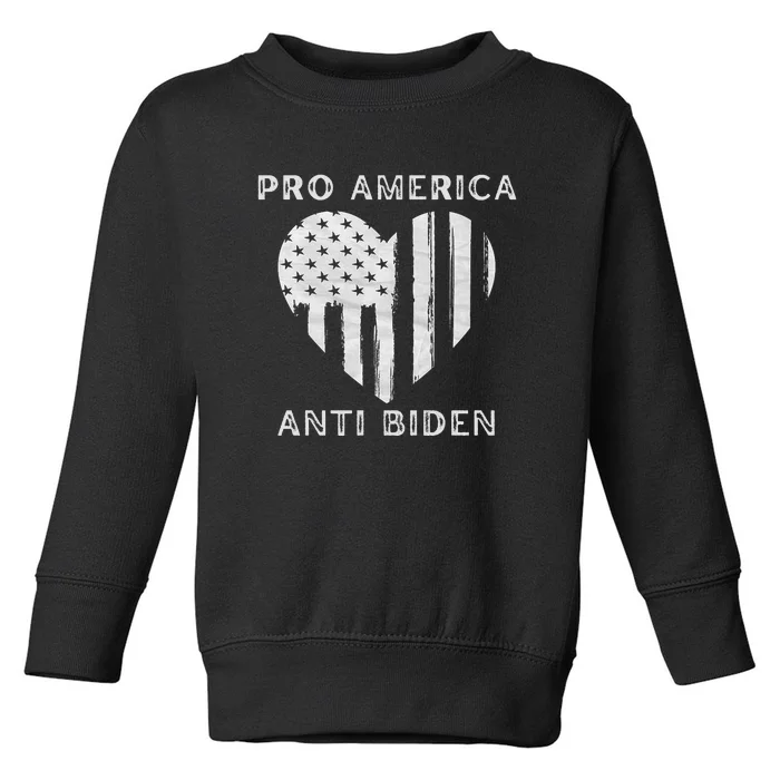 Utra MAGA Conservtive Anti Biden Fourth Of July Toddler Sweatshirt