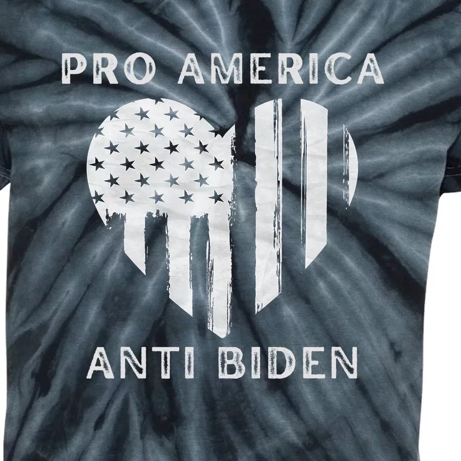 Utra MAGA Conservtive Anti Biden Fourth Of July Kids Tie-Dye T-Shirt