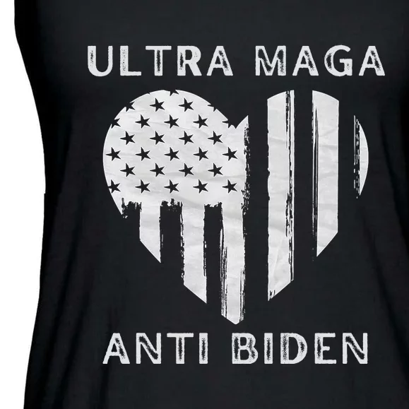 Utra MAGA Conservtive Anti Biden Fourth Of July Ladies Essential Flowy Tank