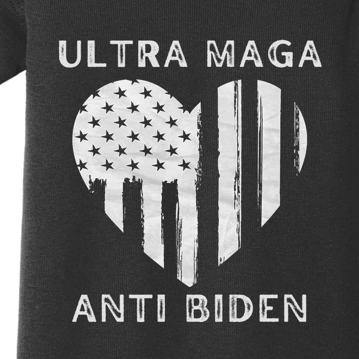 Utra MAGA Conservtive Anti Biden Fourth Of July Baby Bodysuit