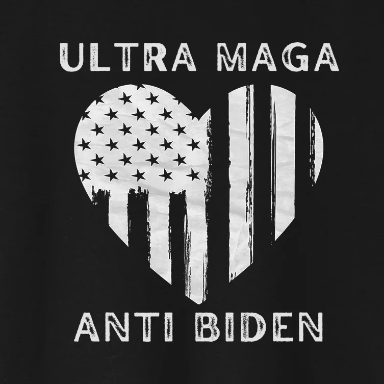 Utra MAGA Conservtive Anti Biden Fourth Of July Women's Crop Top Tee