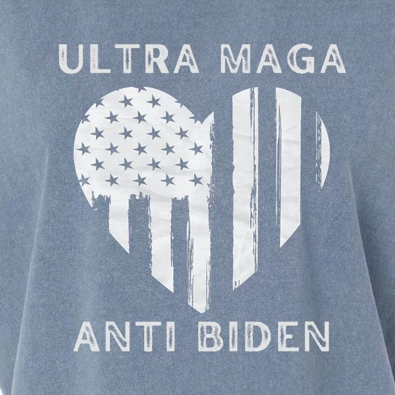 Utra MAGA Conservtive Anti Biden Fourth Of July Garment-Dyed Women's Muscle Tee