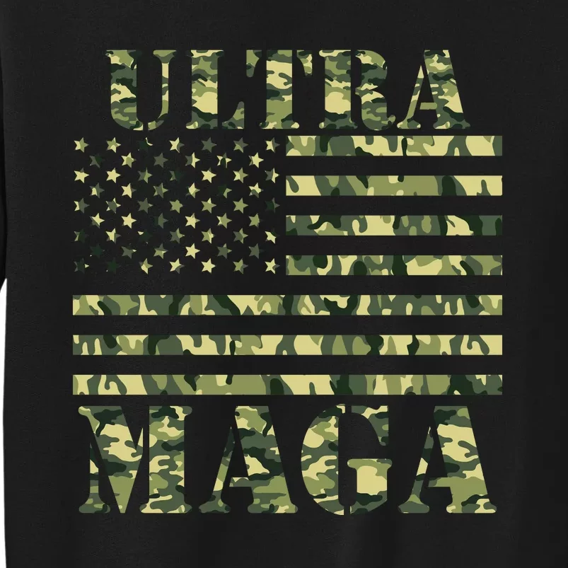 Ultra MAGA Camouflage Camo USA United States Of America Flag Sweatshirt