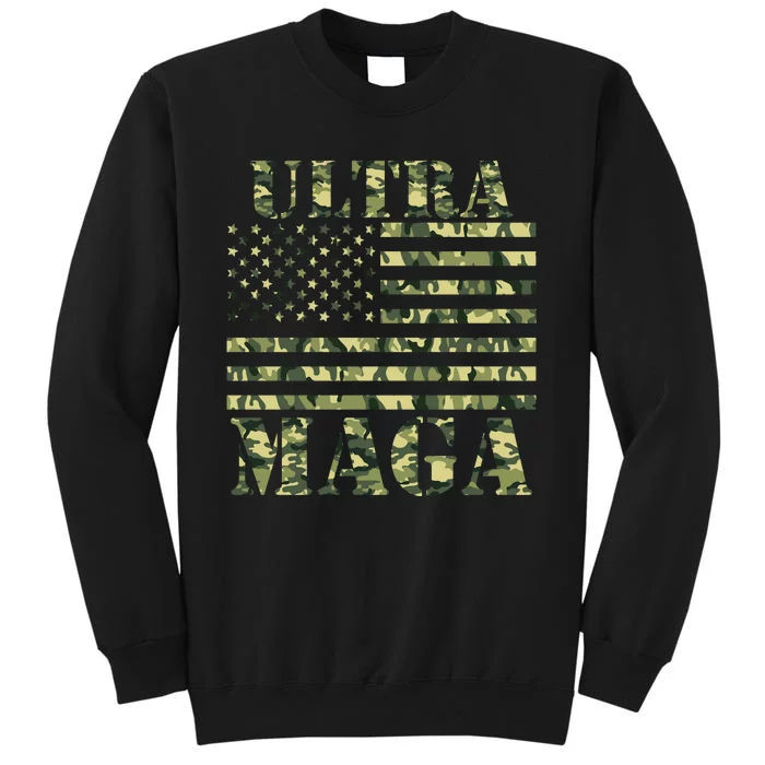 Ultra MAGA Camouflage Camo USA United States Of America Flag Sweatshirt