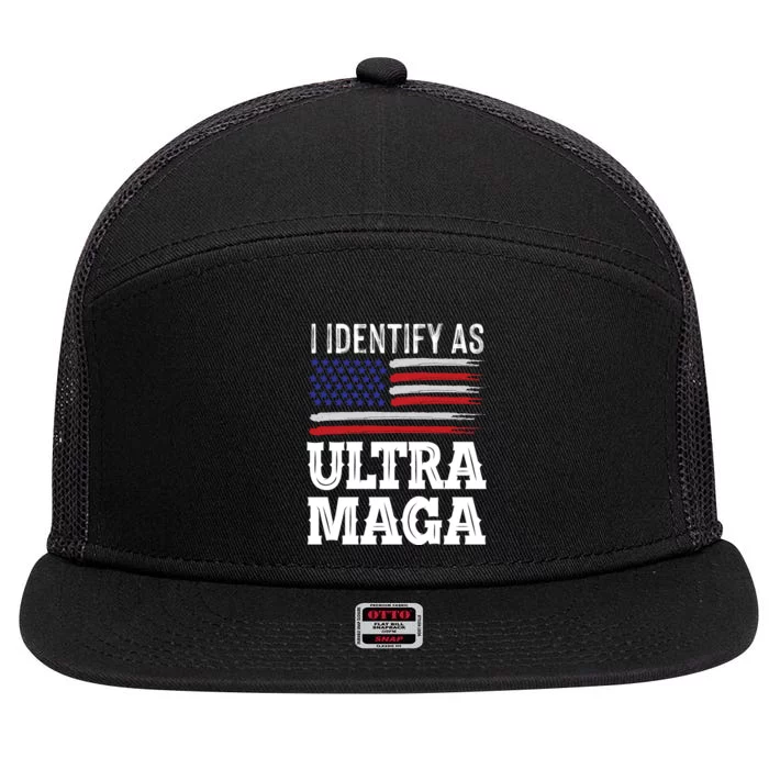 Ultra MAGA Conservative Republican 7 Panel Mesh Trucker Snapback Hat