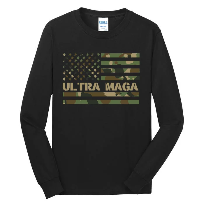 Ultra Maga Camouflage Patriotic Graphic Tall Long Sleeve T-Shirt