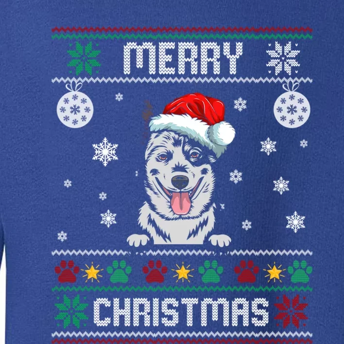 Ugly Merry Christmas Dog Australian Shepherd Xmas Costume Gift Toddler Sweatshirt