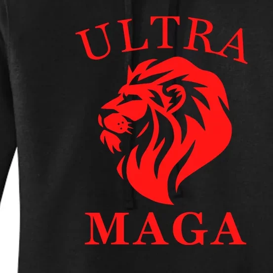 Ultra MAGA Conservative Lion Women's Pullover Hoodie