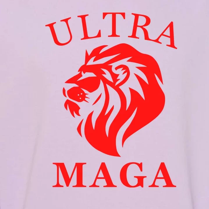 Ultra MAGA Conservative Lion Garment-Dyed Sweatshirt