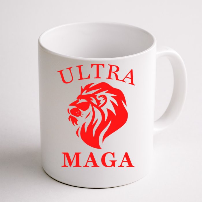 Ultra MAGA Conservative Lion Front & Back Coffee Mug