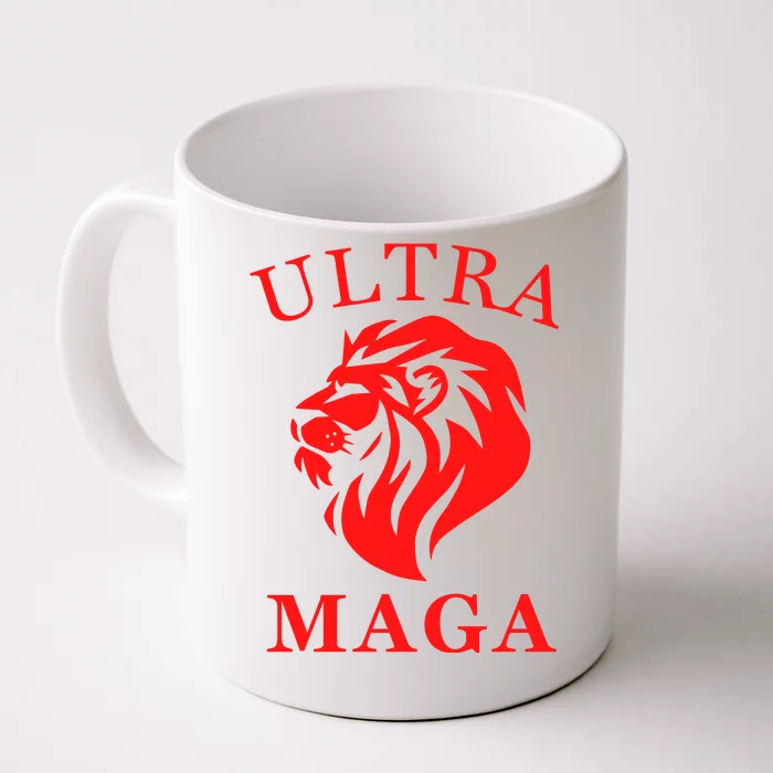 Ultra MAGA Conservative Lion Front & Back Coffee Mug