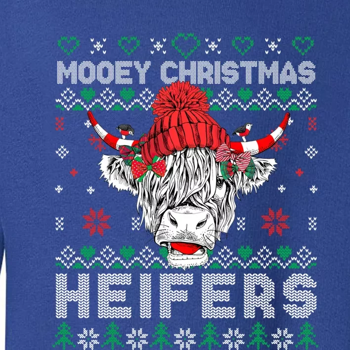 Ugly Mooey Christmas Heifers Santa Cow Funny Great Gift Toddler Sweatshirt