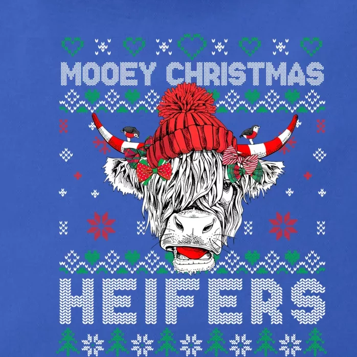 Ugly Mooey Christmas Heifers Santa Cow Funny Great Gift Zip Tote Bag