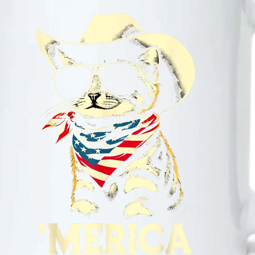 Usa Merica Cat 4th Of July Funny Patriotic Black Color Changing Mug