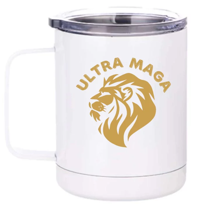 Ultra MAGA Conservative Anti Biden Front & Back 12oz Stainless Steel Tumbler Cup